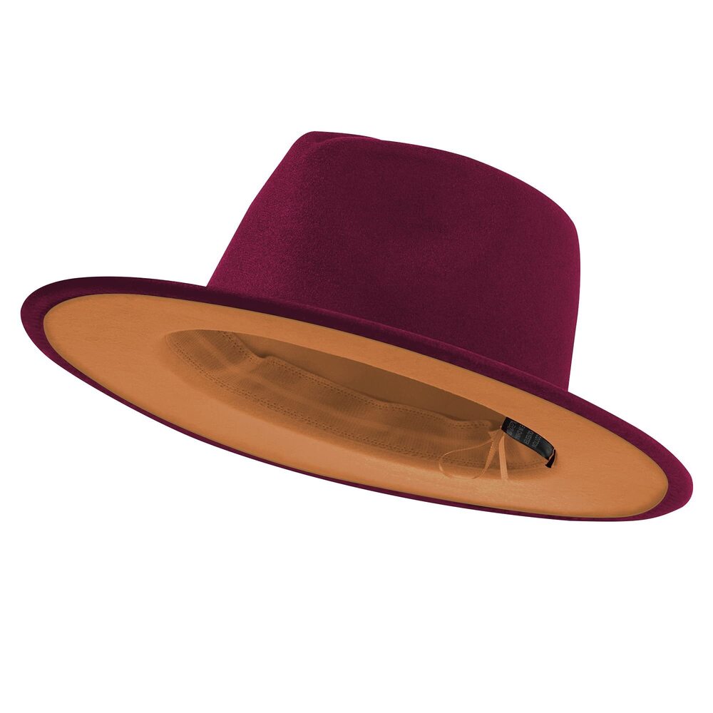 5638 Fedora Hats & Wide Brim Fedora Felt Panama Hat 's Dress Hats with Belt